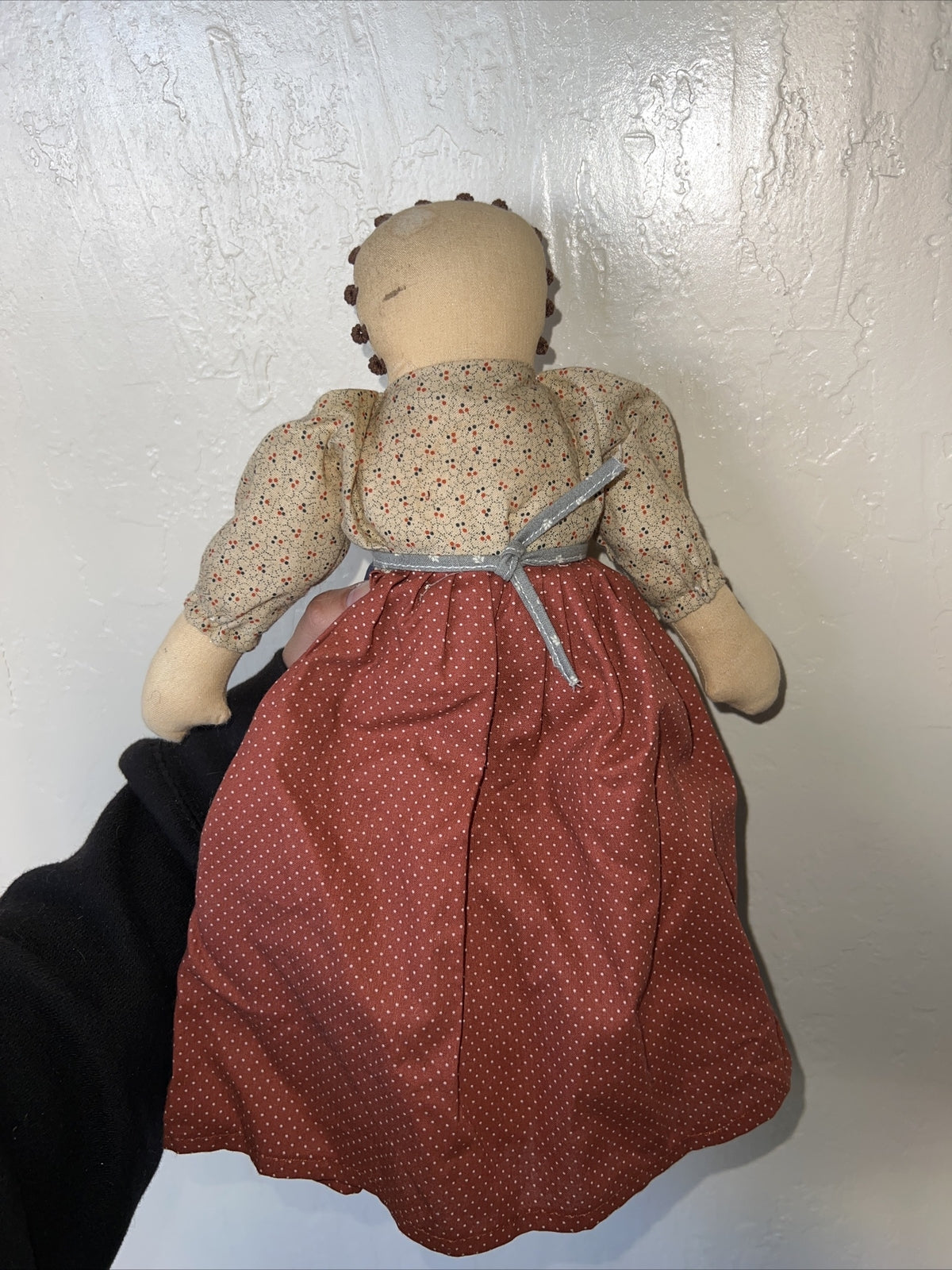 13” Vintage Handmade Folk Art Cloth Doll 2