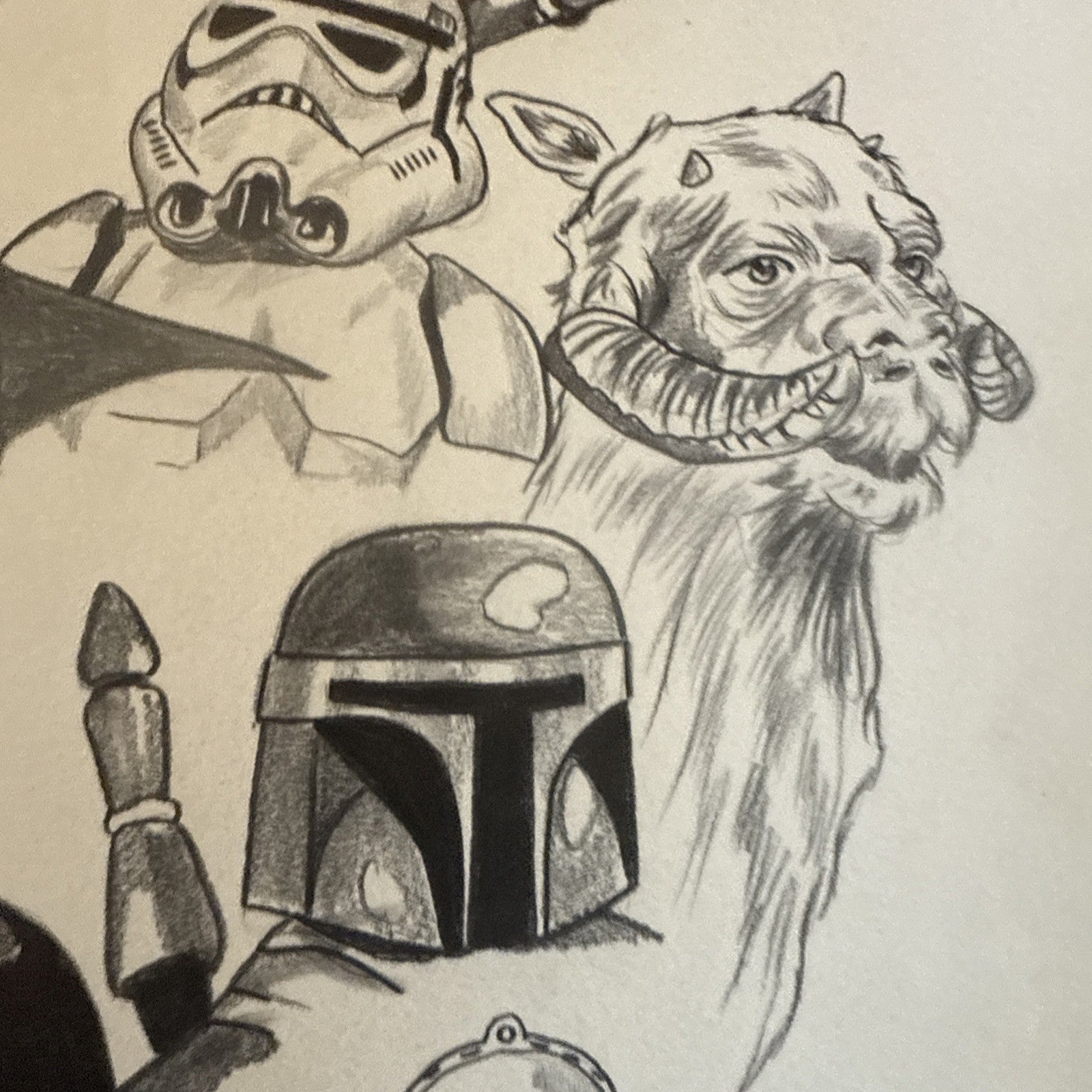 1980 Star Wars ORIGINAL ART SKETCH 1/1 Paul Madden For Gary Kurtz Producer6