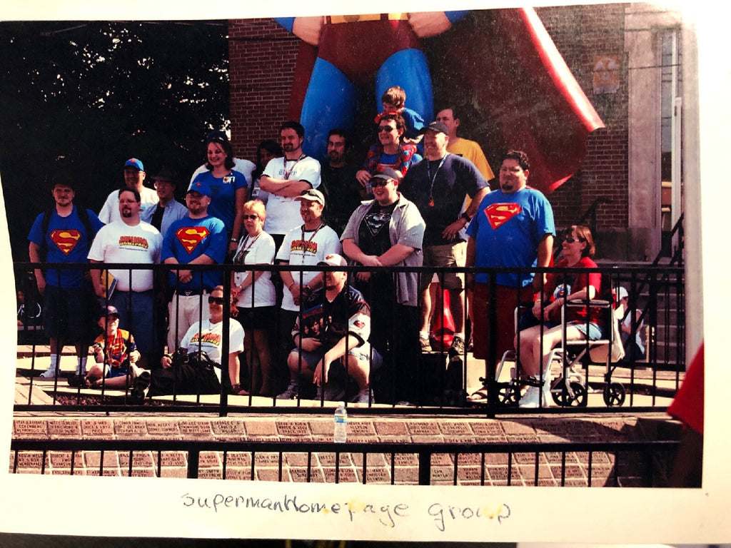 VTG Superman Fan Home Page Group Photo And Chris Reeve Photo 8”x5” & 7”x5”0