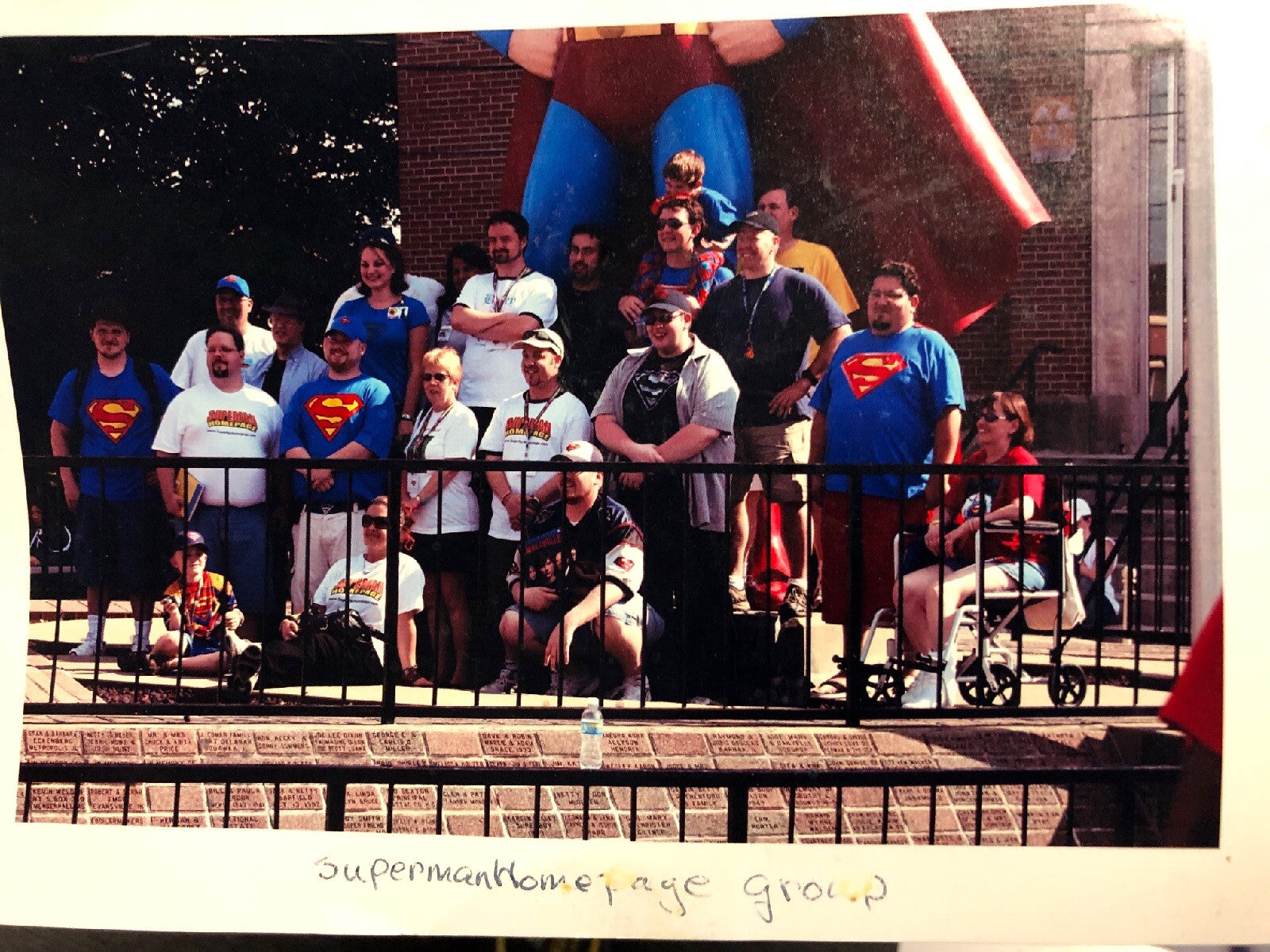 VTG Superman Fan Home Page Group Photo And Chris Reeve Photo 8”x5” & 7”x5”0