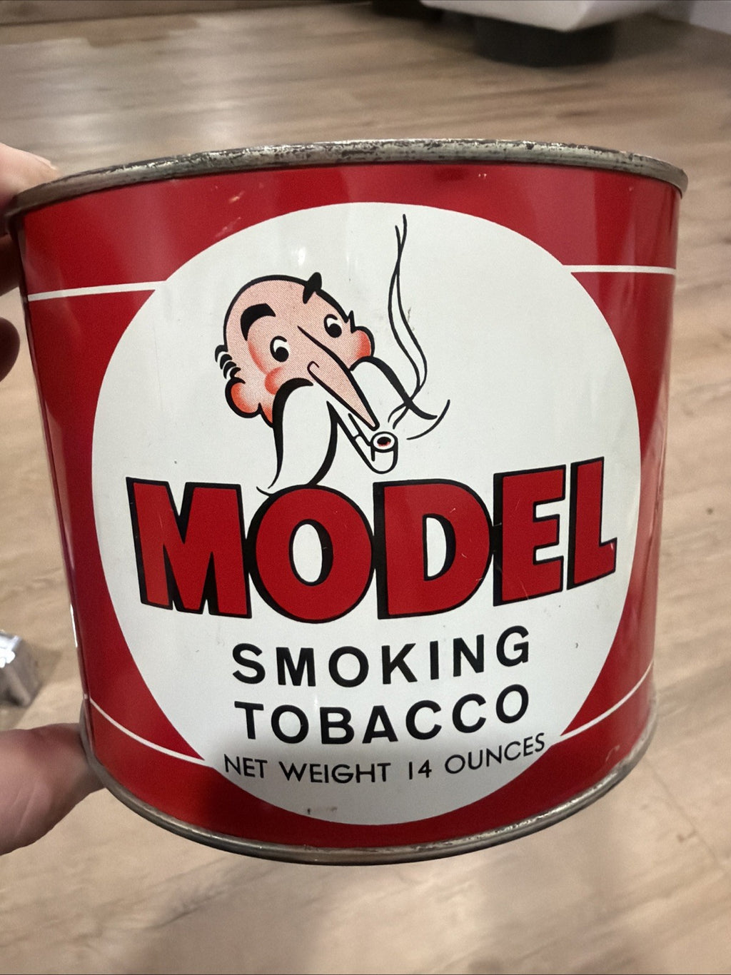 MODEL EXTRA QUALITY SMOKING TOBACCO TIN EMPTY 14oz in great condition0