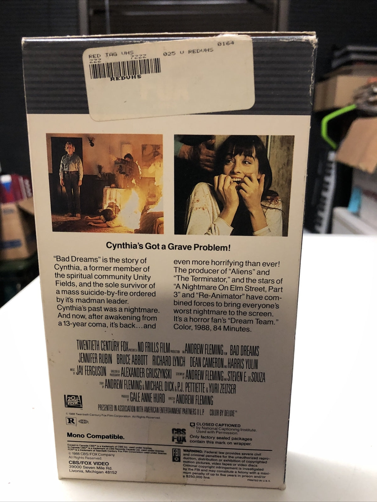 Bad Dreams VHS, 1988 Jennifer Rubin, Rare Horror Cult Classic Thriller B List2