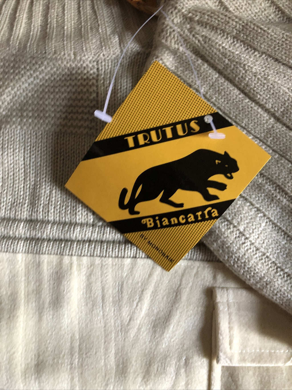 Vintage 90's NOS Trutus Biancarra Mens Sweater With Matching Beanie NWT Size M5