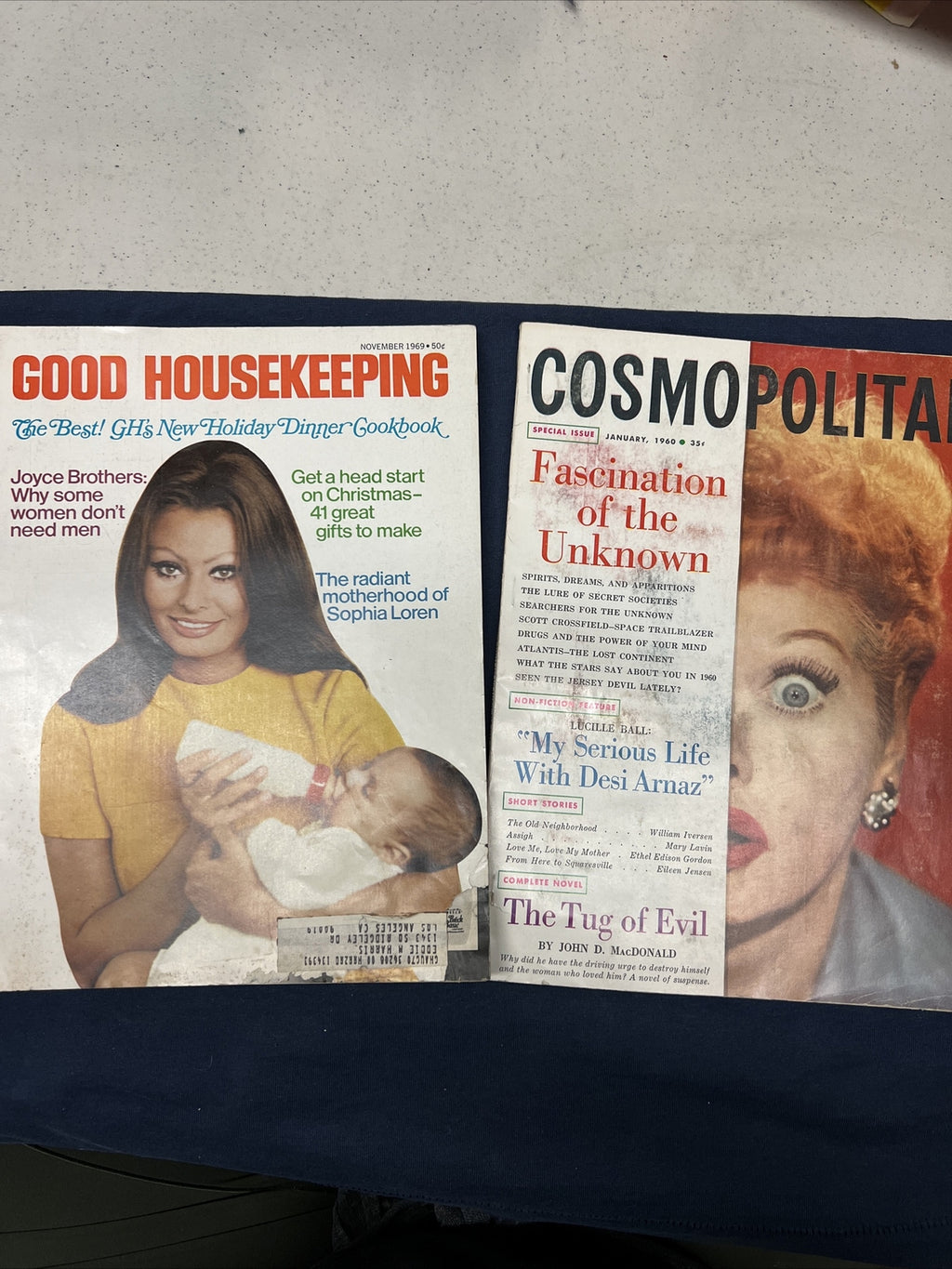 1969 NOVEMBER GOOD HOUSEKEEPING - COSMOPOLITAN JAN 1960 - Vintage Magazines 19600