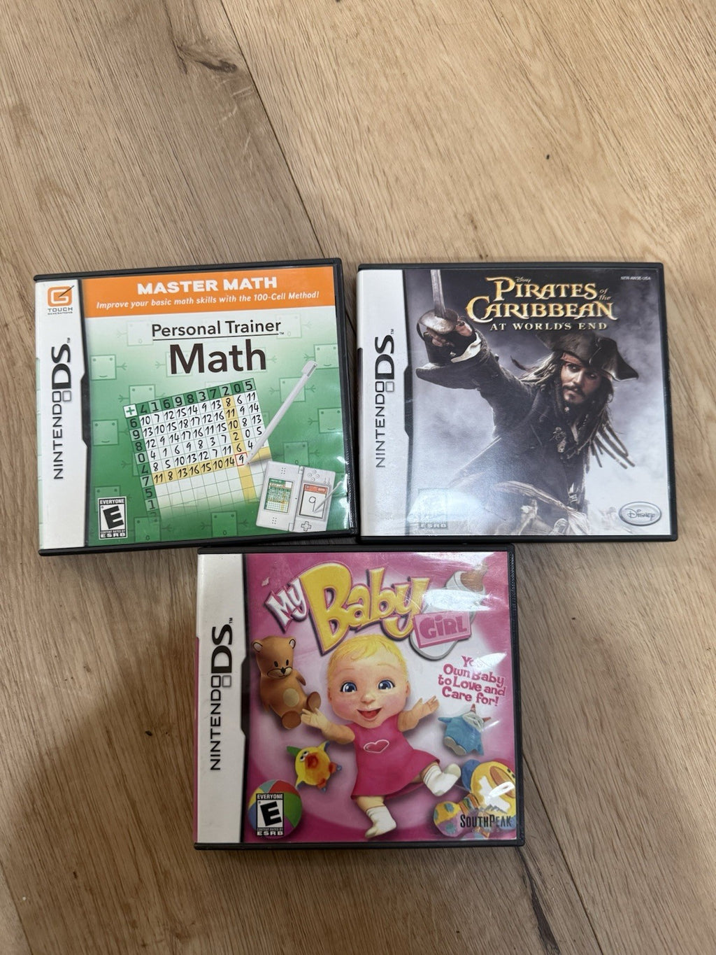 Nintendo DS Video Game Lot of 3 Including Pirates of the Caribbean,My Baby Girl0