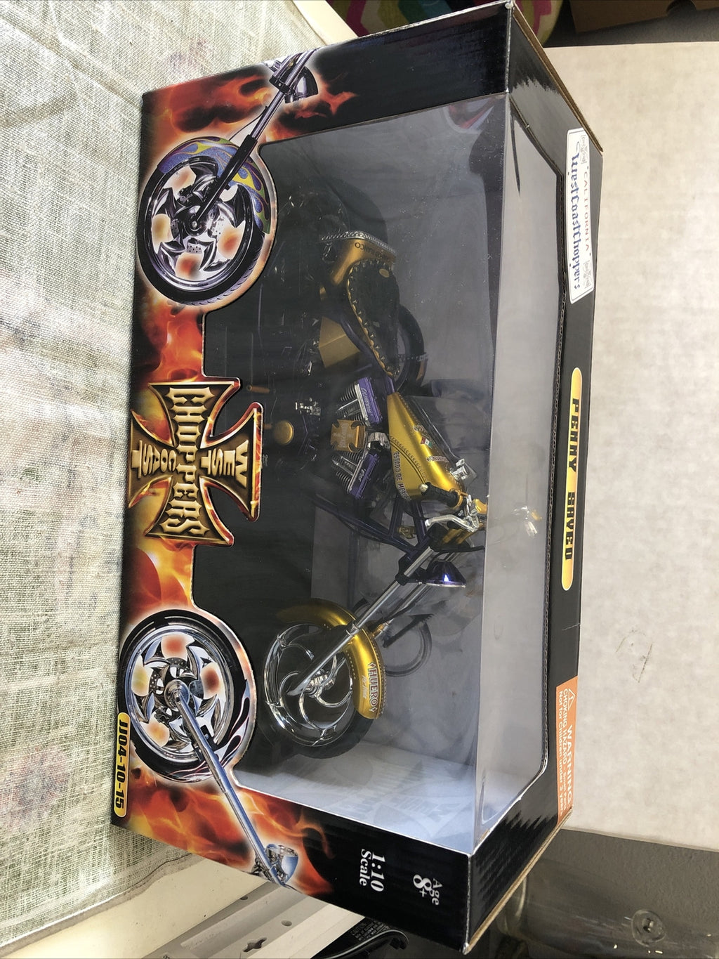 Sealed Case Of 4 West Coast Choppers 1:10 Jesse James Die Cast Penny Saved Gold1