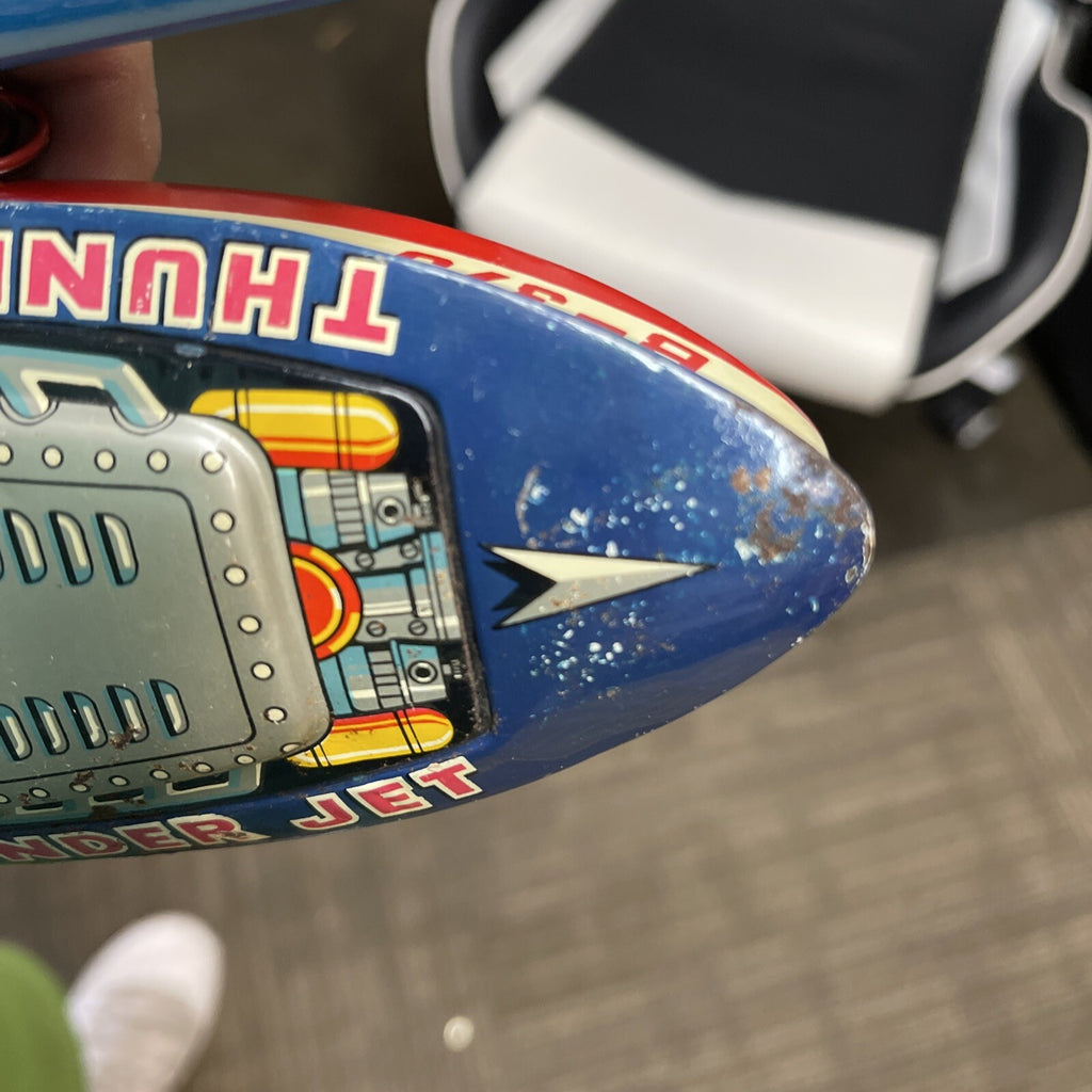 1950's THUNDER JET B-373 hydroplane racing speed Boat Japan tin litho11