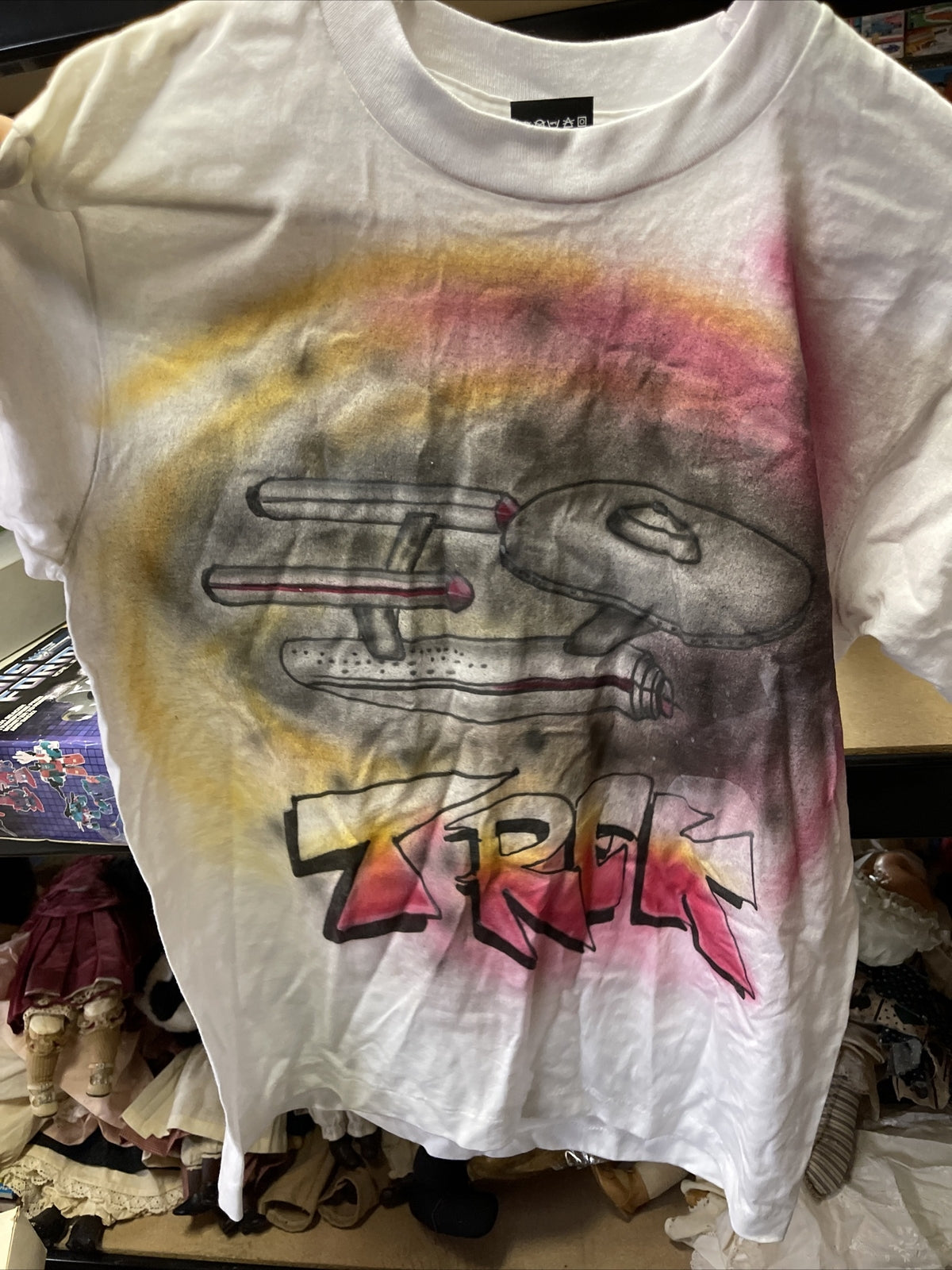 Vintage 90s Star Trek Short sleeve Airbrushed M Tshirt “Damn It Jim”0
