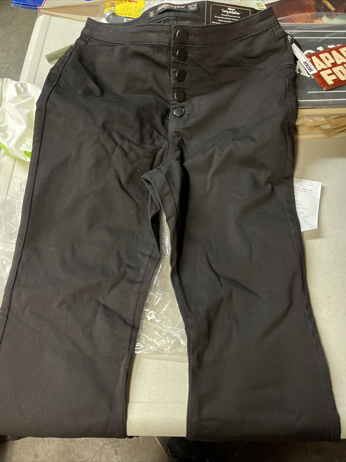 Dollhouse Women's High Rise Flare Curvy Collection Denim Jeans Black Size 13/140