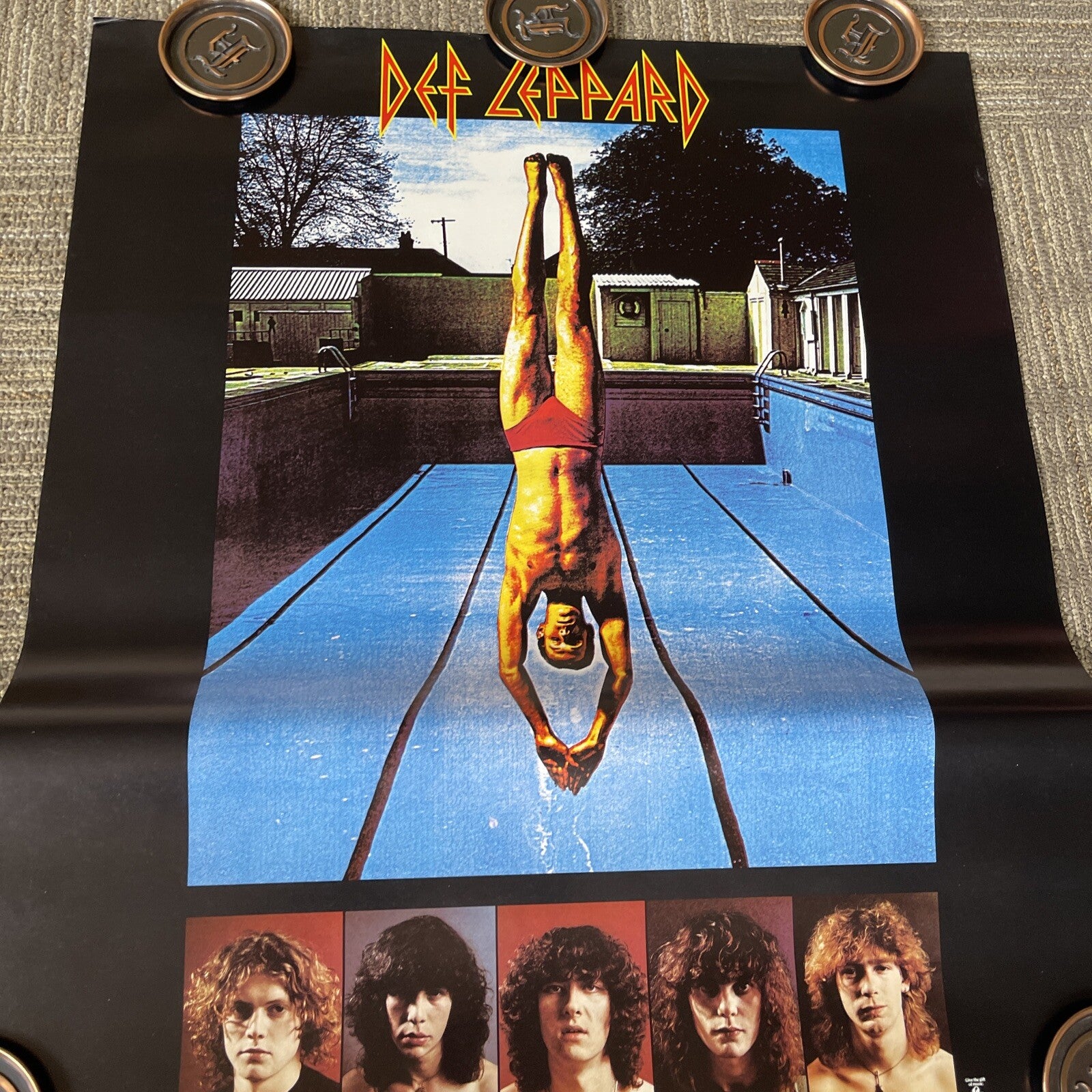 #66 1981 Rare! DEF LEPPARD High N Dry Record Promo Poster 28” X 22”  Scarce8