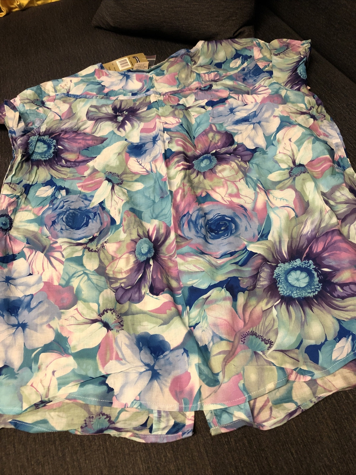 SHAVER LAKE WOMENS FLORAL BLOUSE TOP - SIZE LX MINT JULIP FLOWERS LARGE5