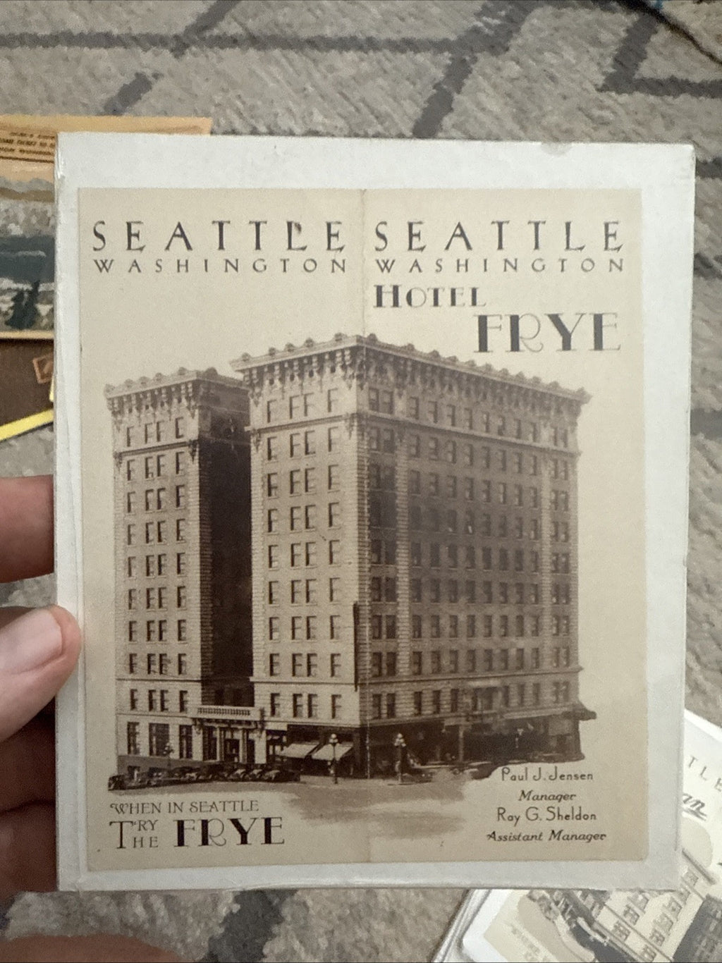 Ephemera Lot SEATTLE WASHINGTON 1920's Hotel Brochure Pamphlets Map Guides4