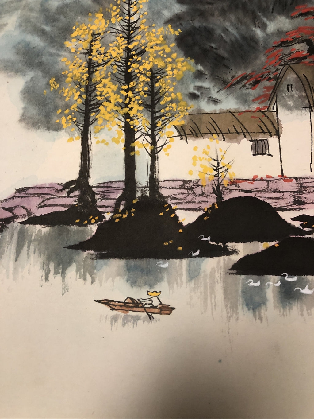 Lot 2: Vintage Japanese Scroll With Box Landscapes Signed Rolled1