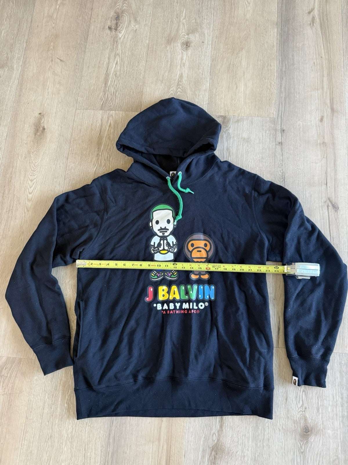 BAPE x J Balvin Baby Milo Pullover Hoodie Black SS20 Authentic2