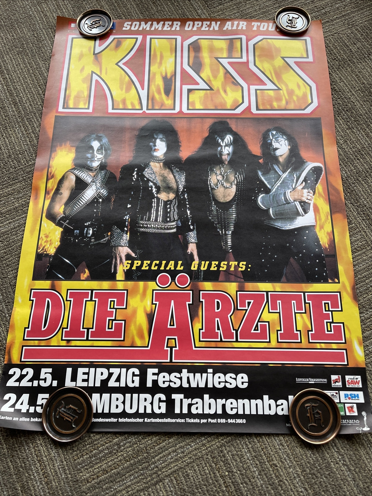#197 1997 Kiss Open Air UK Record Store Promo Poster 23” X 33”6
