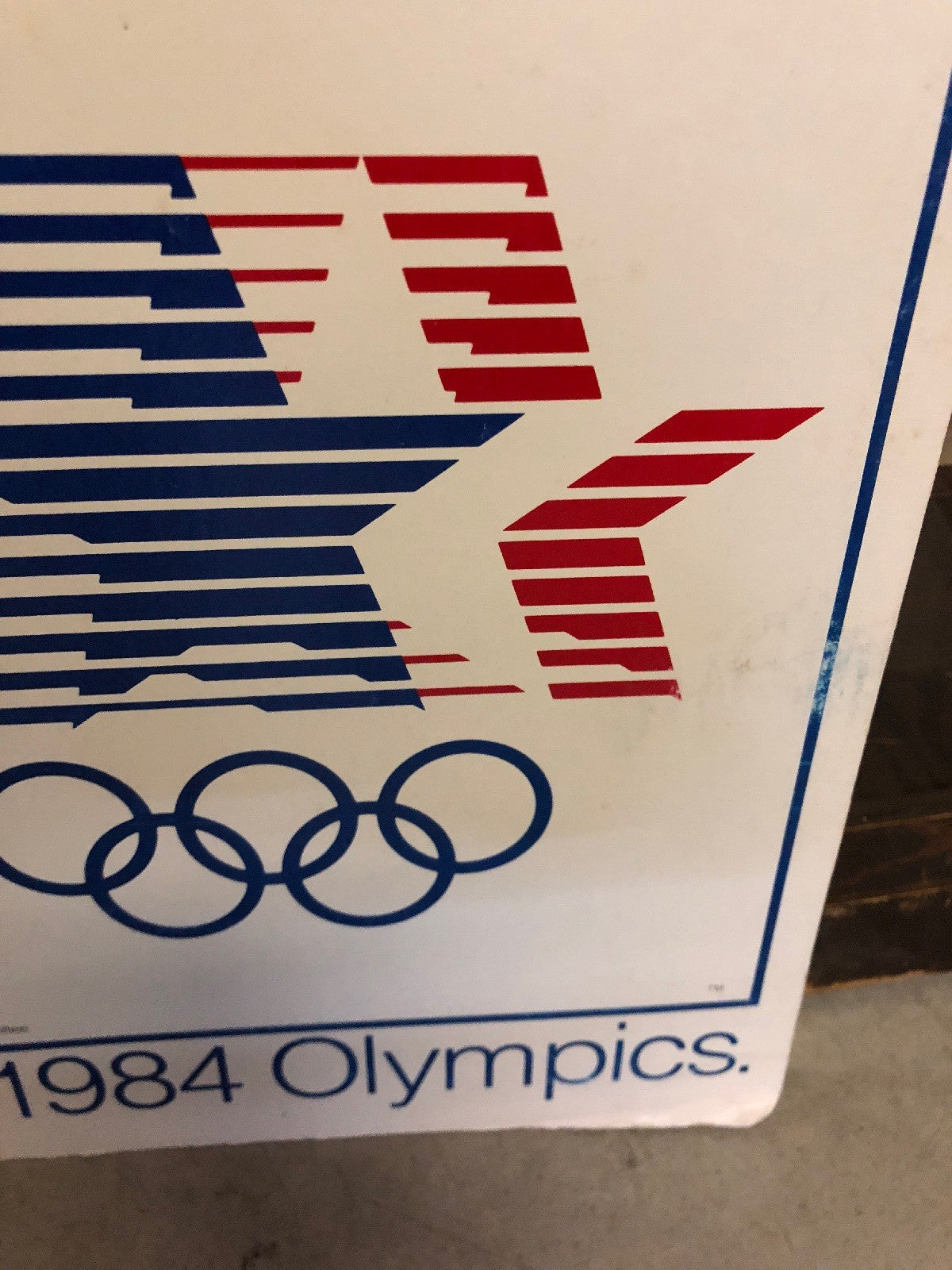 1981 COCA COLA CARDBOARD SIGN  22” X 34” Olympic Los Angeles USA Double Sided4