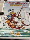 Vintage Walt Disney’s Comics snd Stories Poster 1986 Donald Duck Sailboat0