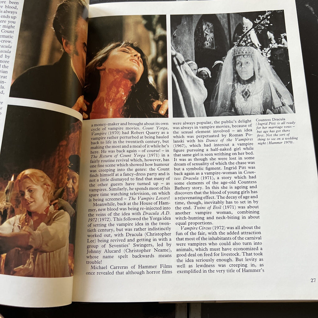 Horrors: A history or Horror Movies by Tom Hutchinson and Roy Pickard 1983 Book1