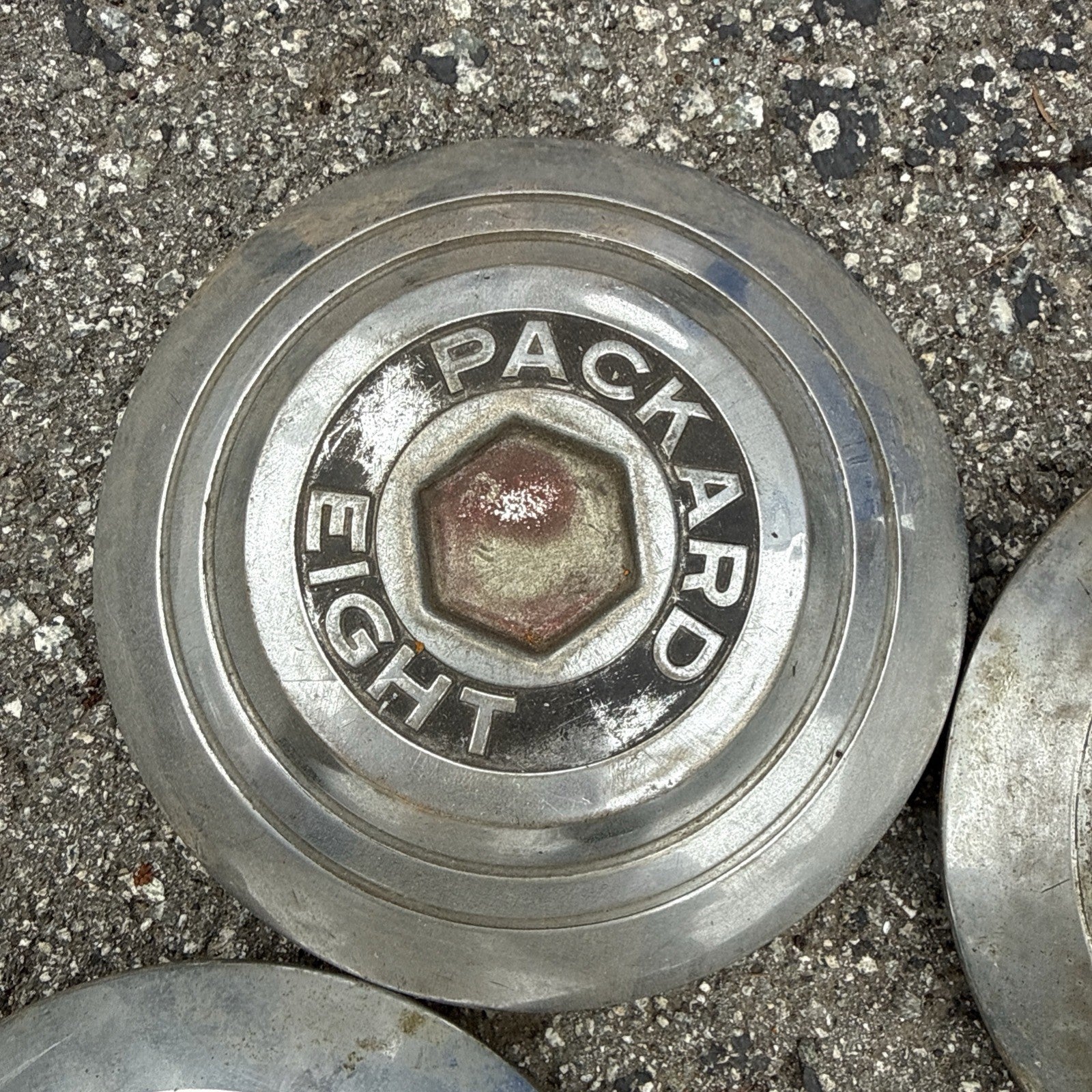 1940's Vintage Packard Eight Center 8" Hub Cap HUBCAP Center Cap Set of 42