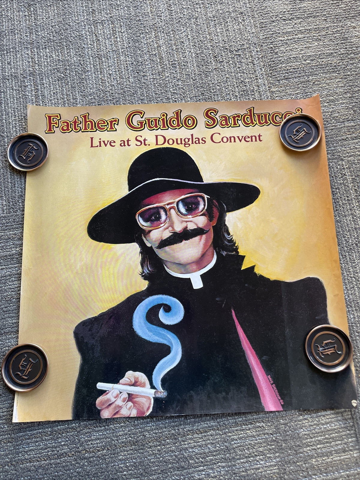 #181 1980 FATHER GUIDO SARDUCCI Live At St. Douglas Convent Record Promo Poster0