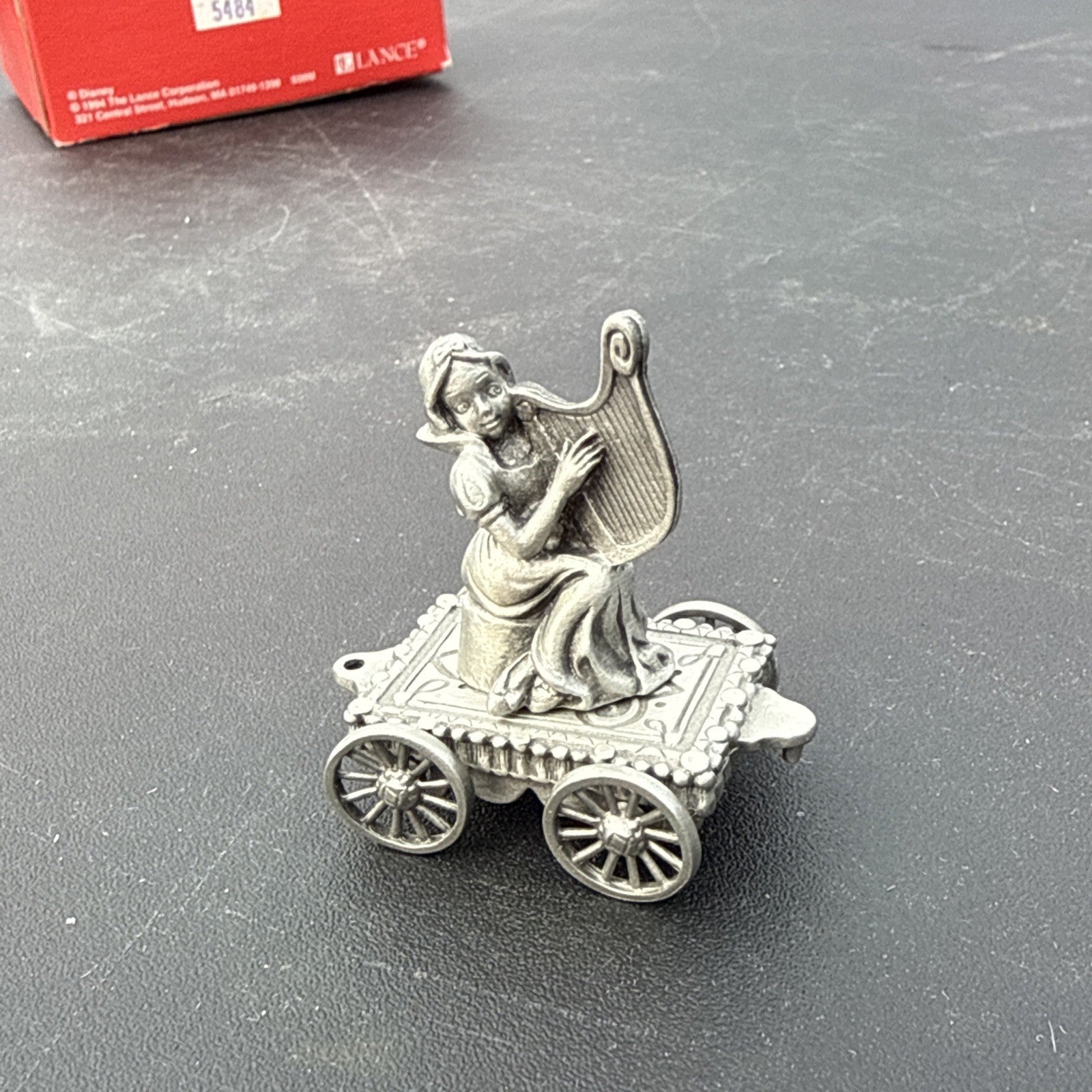 Walt Disney Railroad Hudson Pewter Music Band Train Rare Pc. “Snow White & Harp2