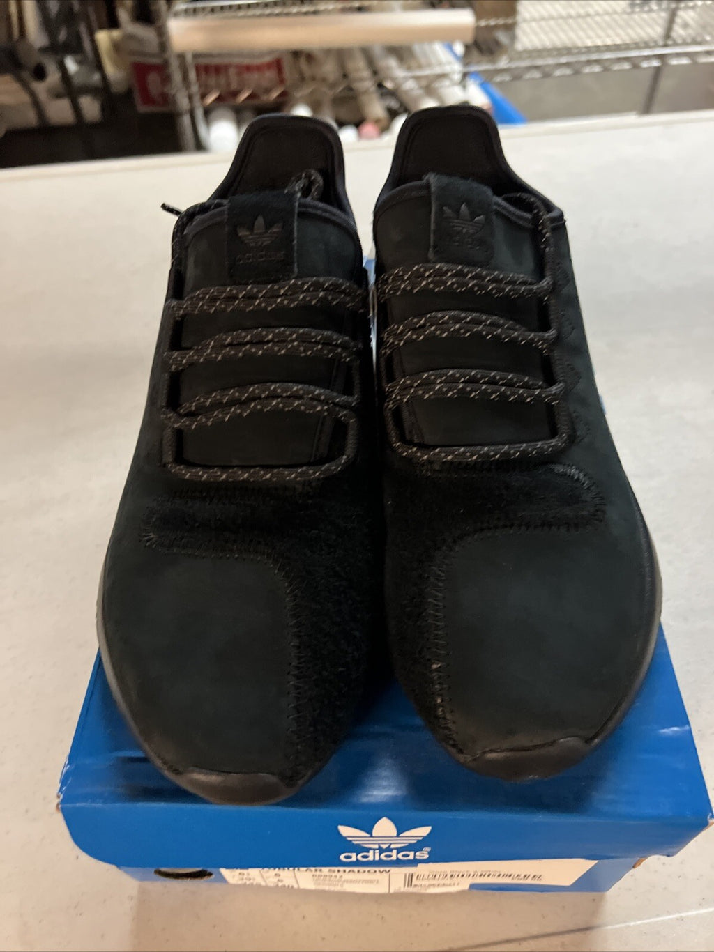 NWT Men's Adidas Tubular Shadow Black Leather & Suede Size US 6.54