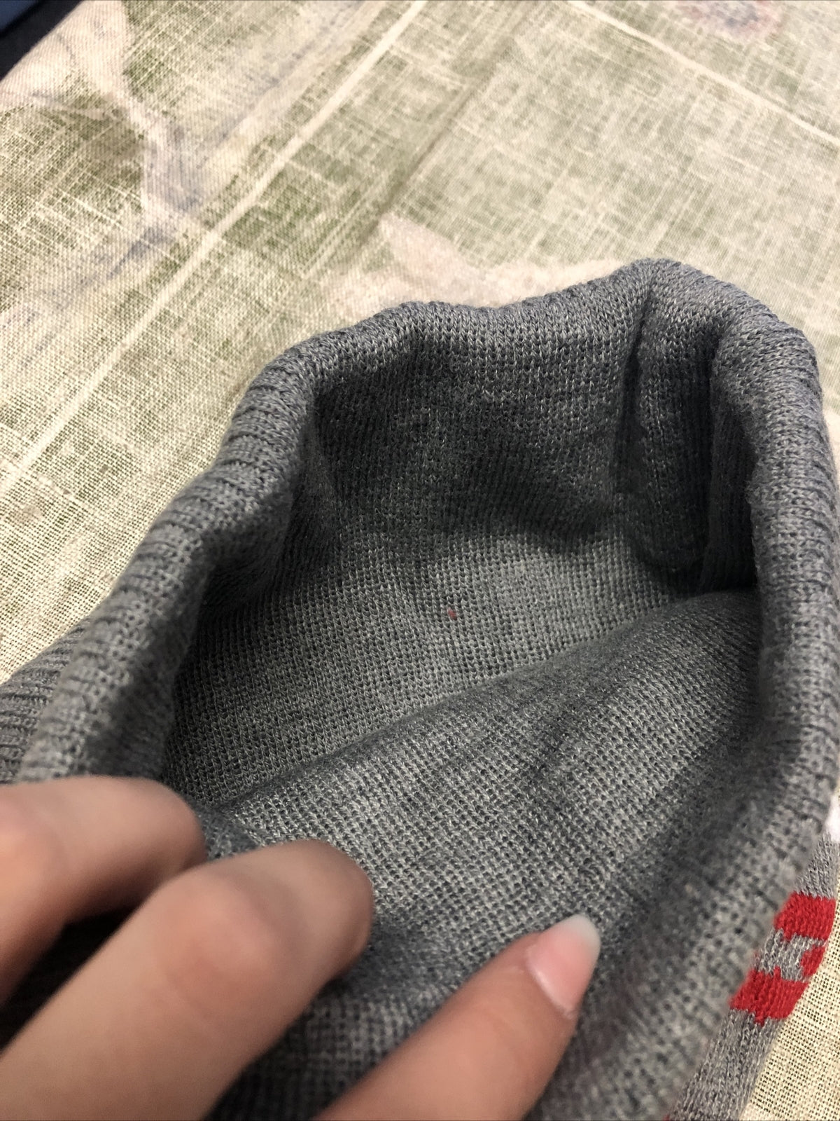 LRG Lifted Research Group Grey/Red Beanie NOS One Size Fits Most4