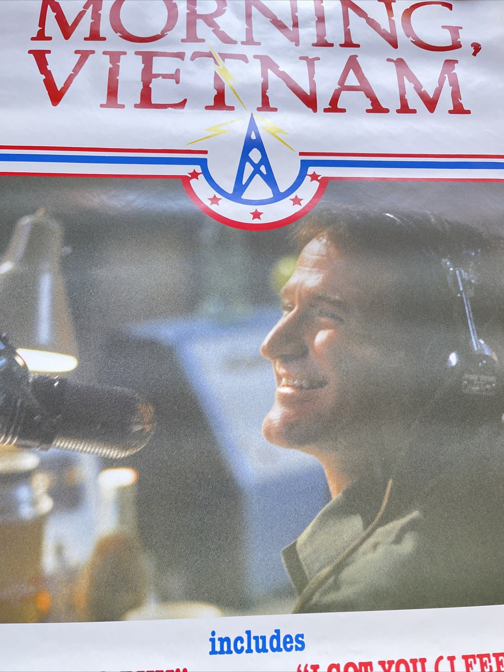#164 1988 Robin Williams Good Morning Vietnam Record Store Promo Poster 24x36”5