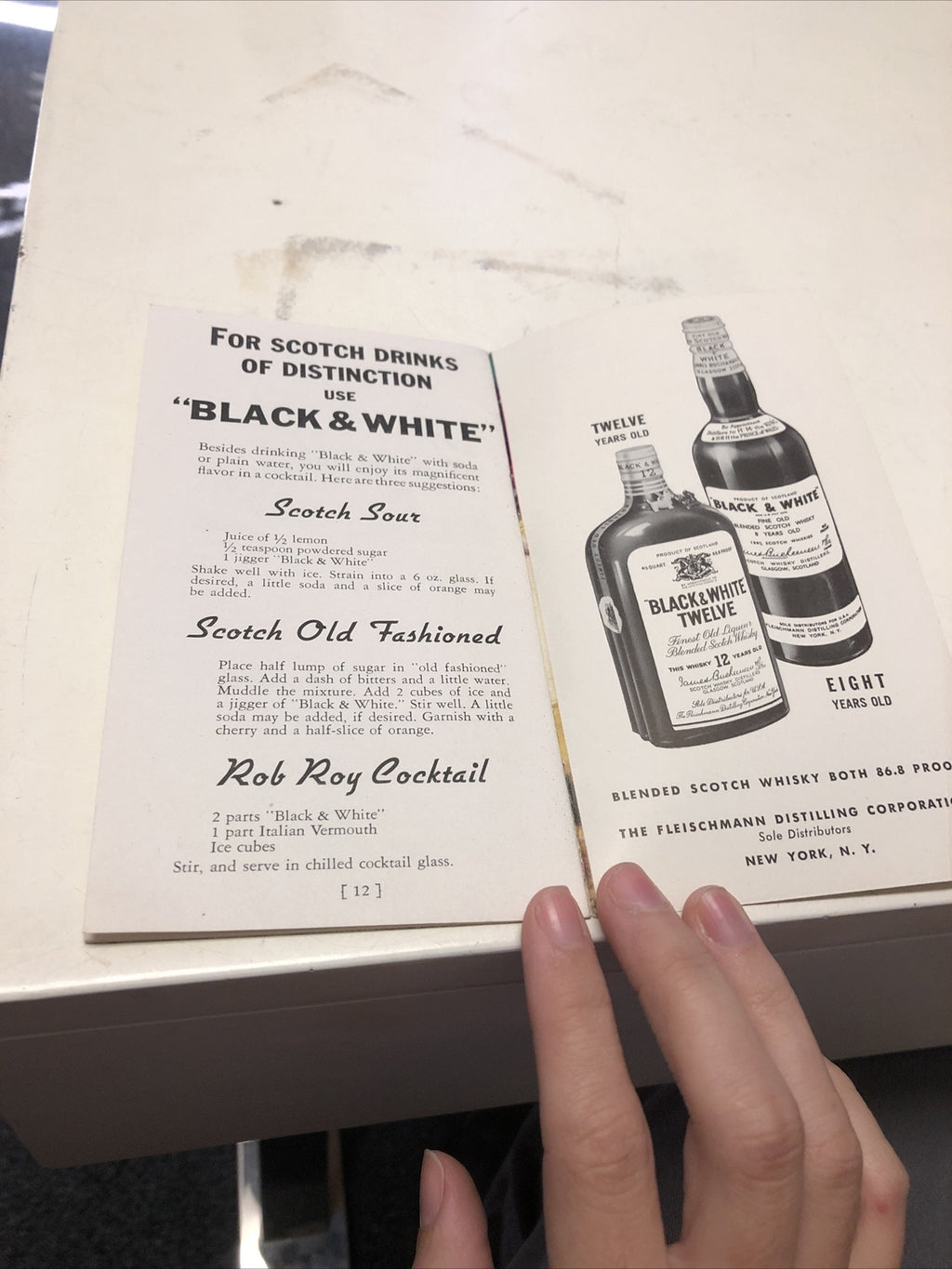 Vintage Black And White Mixer Manual Cocktail Spirits Alcohol Booklet  6x3.5"2