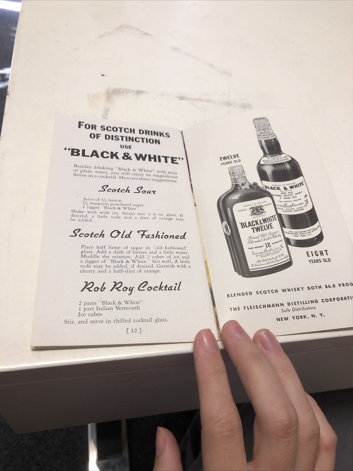 Vintage Black And White Mixer Manual Cocktail Spirits Alcohol Booklet  6x3.5"2