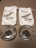 Vintage Lot Of 2 Mark Hopkins Hotel San Francisco Glass Ashtrays0