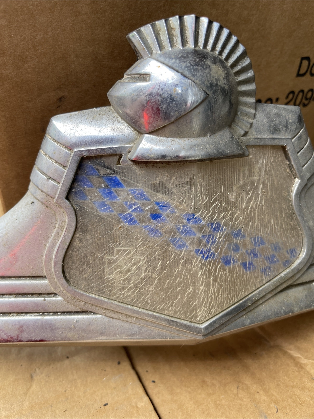 Rare - 1948 Buick Hood Emblem Chrome Trim Piece # 1336913 - Great Look1