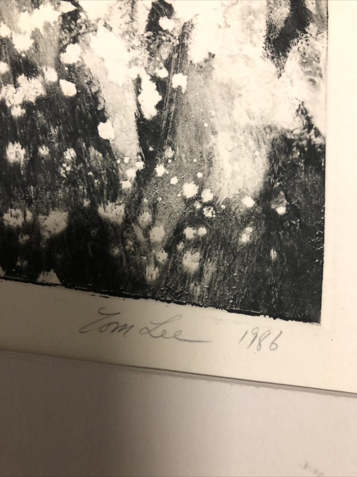 Vintage 1986 Original Etching Art Work By Tom Lee Surrealism 34”x26.5”1