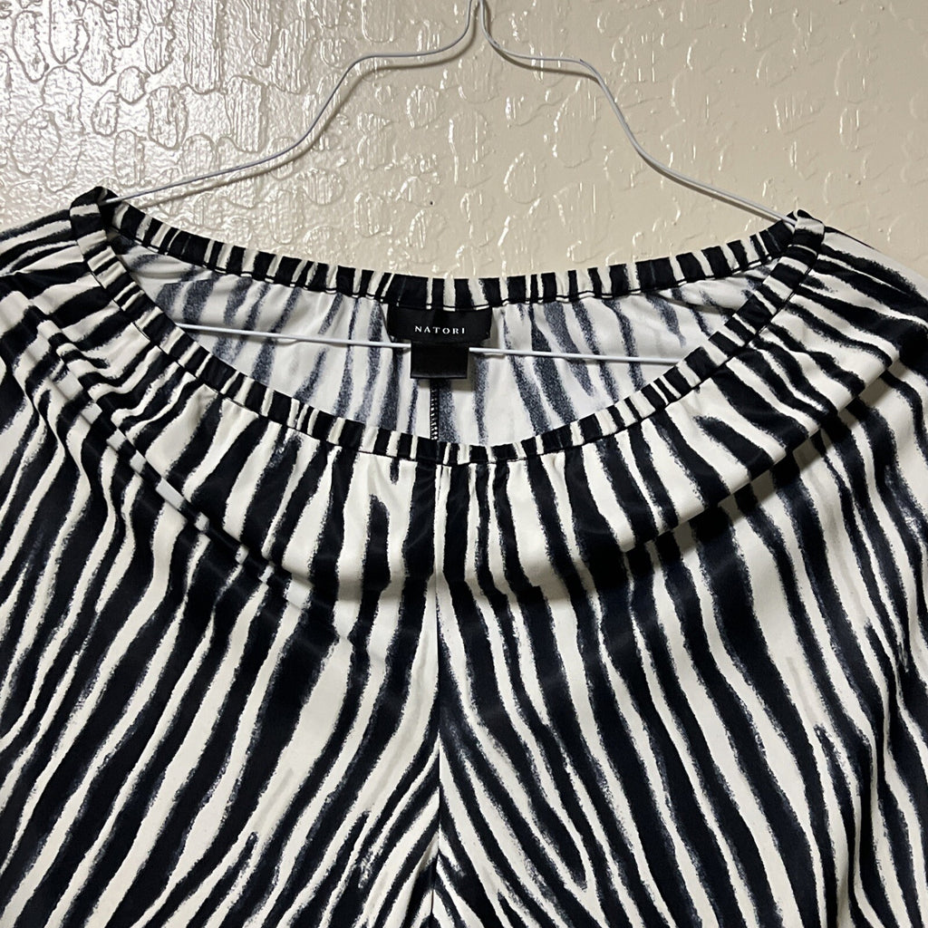 Natori Women’s Silk Zebra Animal Print Pajama Set Size Small6