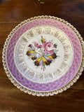 19th century porcelain floral cabinet plate Germany 8.5”0