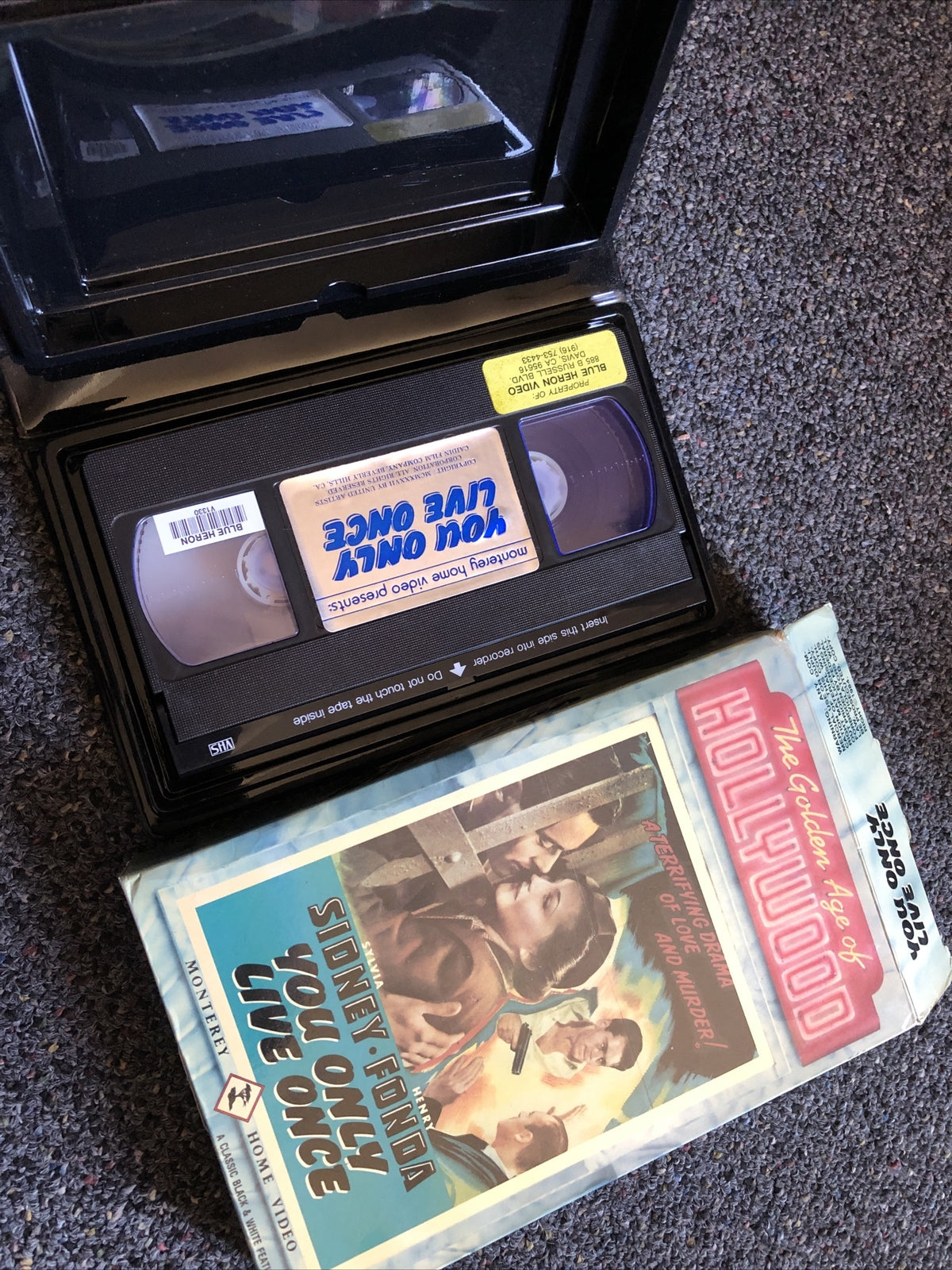 Rare The Golden Age Of Hollywood You Only Live Once Big Box VHS Love & Murder3