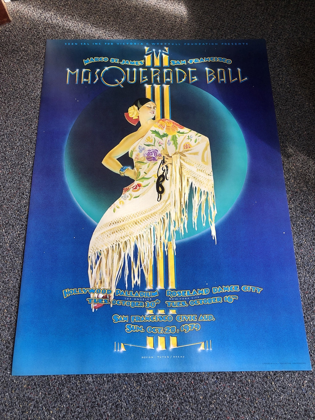 Margo St. James' SF Masquerade Ball Poster Oct. 1979 1st Exotic Erotic Ball0