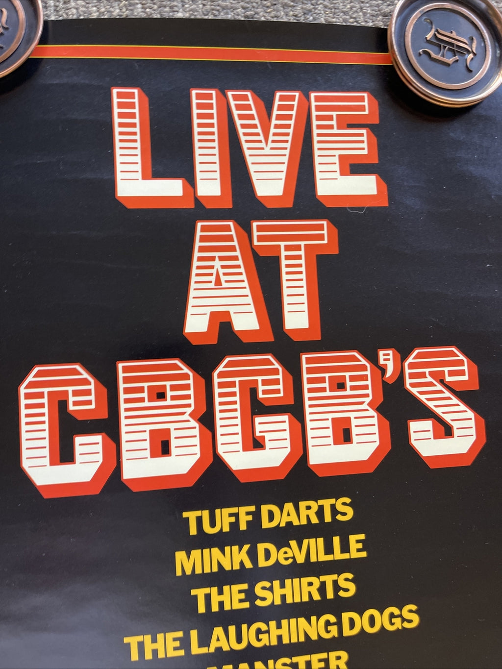 #168 1976 Live At CBGB's Record Promo Poster Tuff Darts Mink Deville Miami’s1