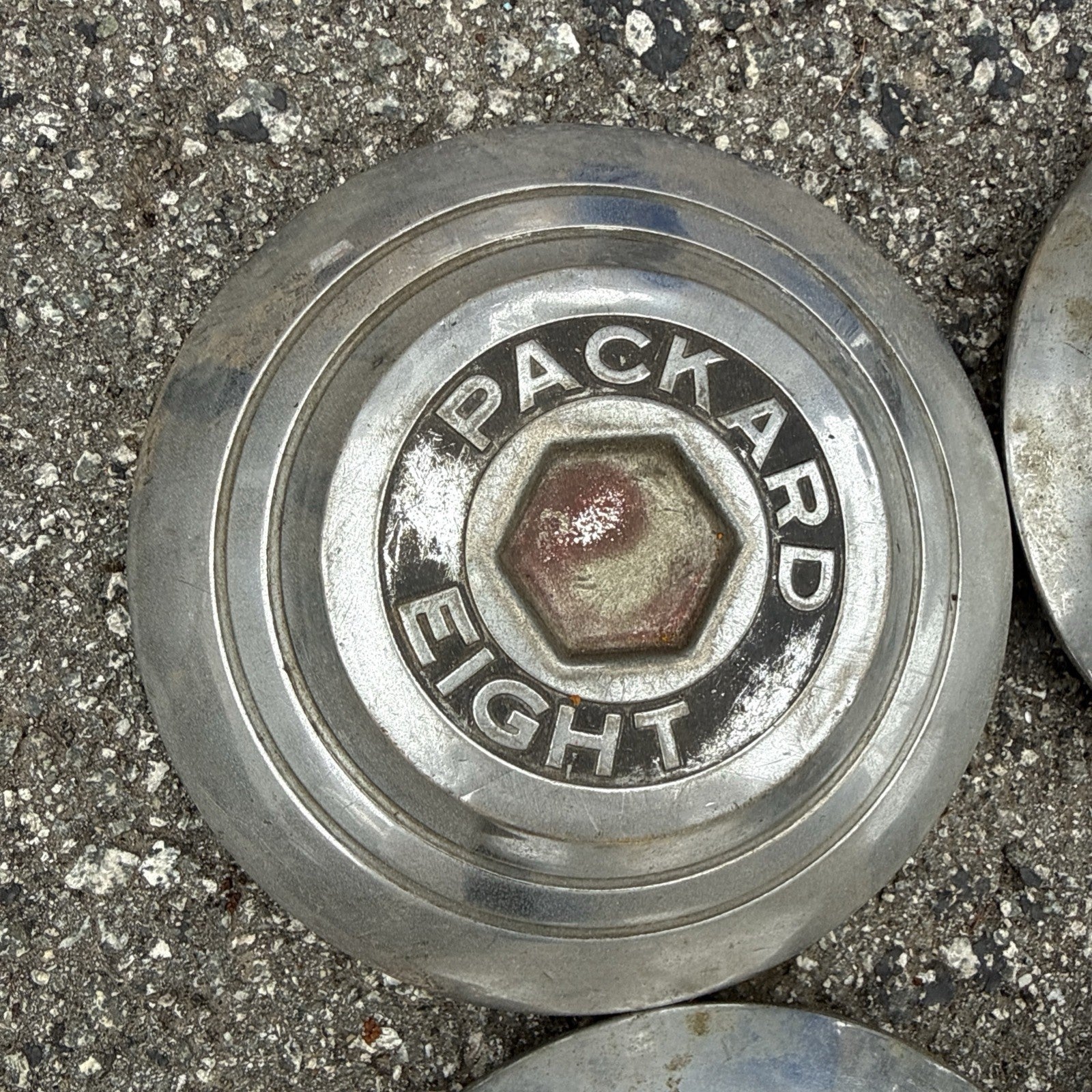 1940's Vintage Packard Eight Center 8" Hub Cap HUBCAP Center Cap Set of 41