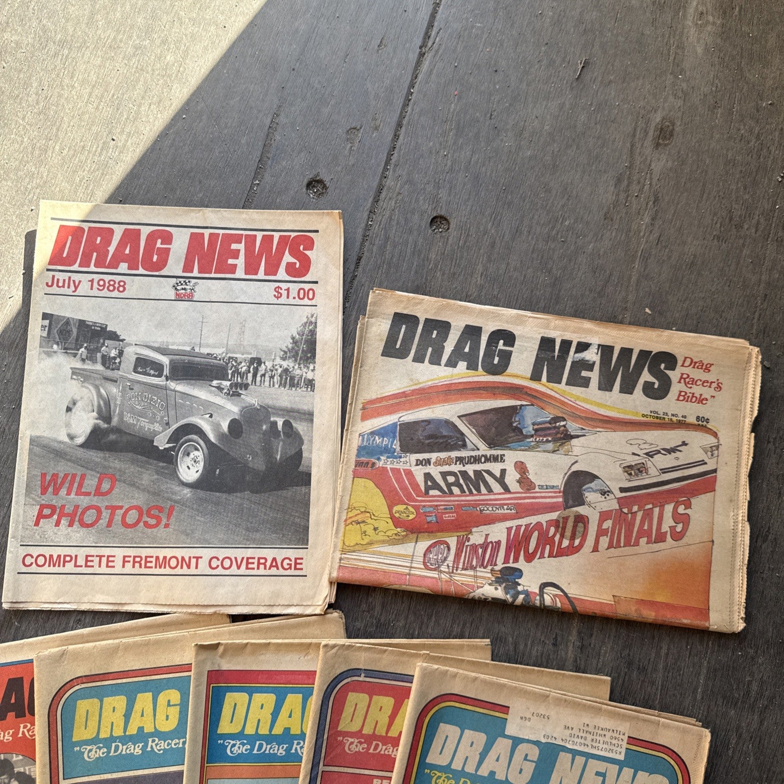 Vintage Drag News Magazine 1977 & 1988Volume 23 Drag Racing NHRA Don Garlits Lot1