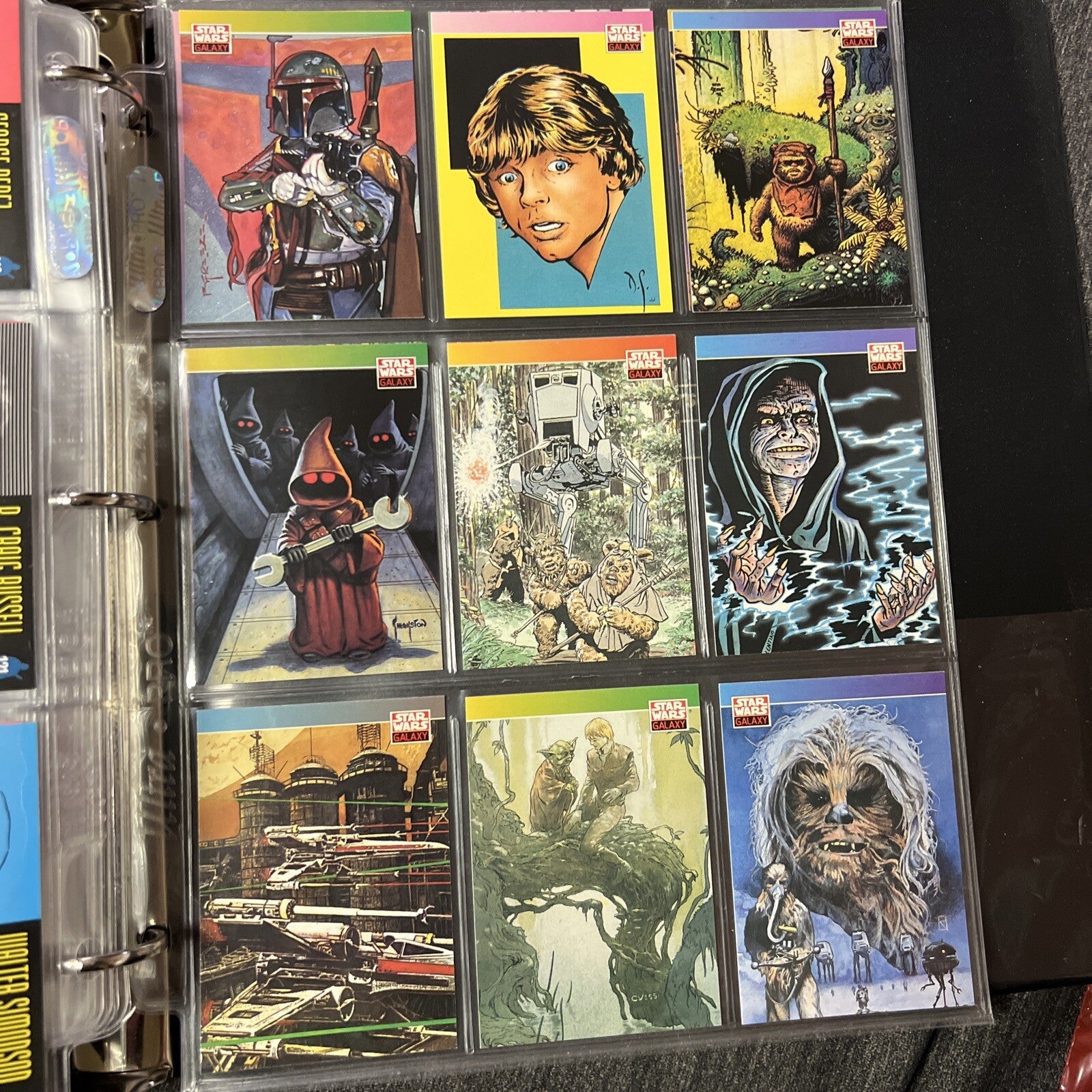 Lot of Vintage Star Wars Galaxy Trading Collectors Cards7