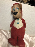 Vintage 1958 HUCKLEBERRY HOUND Plush Stuffed Toy Ear Is Torn0