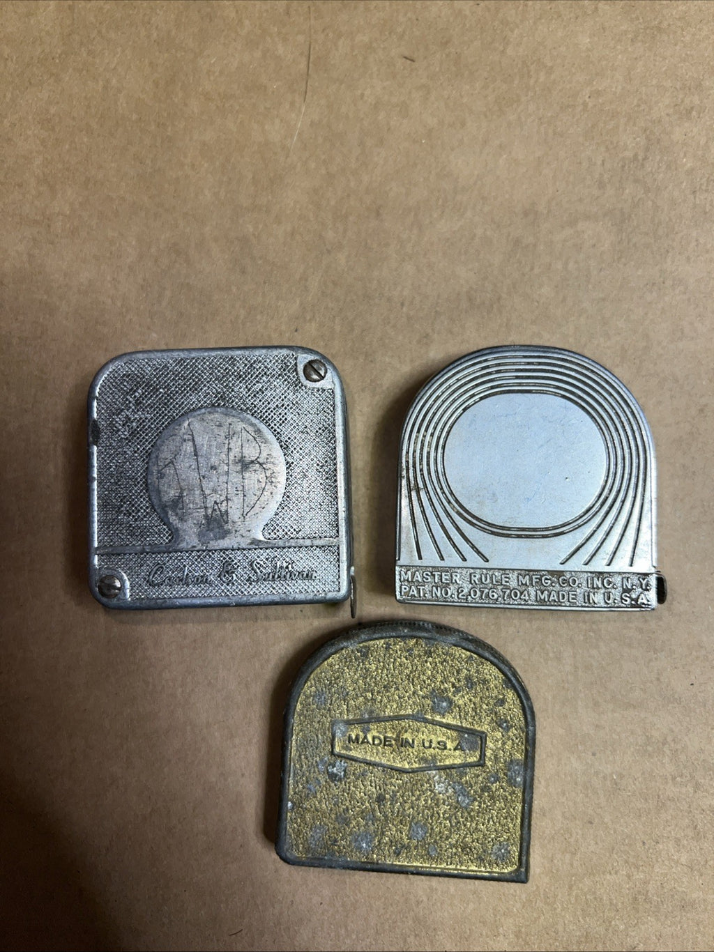Lot of 3 Vintage USA Steel Tape Measures – Carlson, Tufboy, Westcraft1