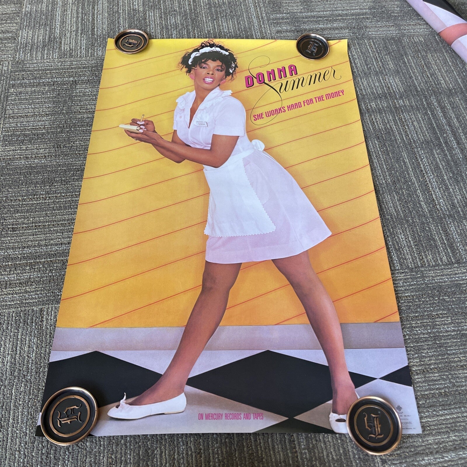 #149 1983 Donna Summer Hard For The Money Record Promo Poster 34” x 22”0