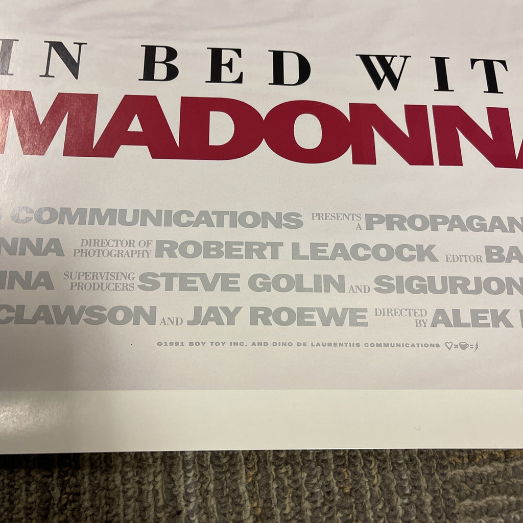 #156 1991 "IN BED WITH MADONNA" 1 Sheet Movie Poster  Nice Condition 41” X 27”3