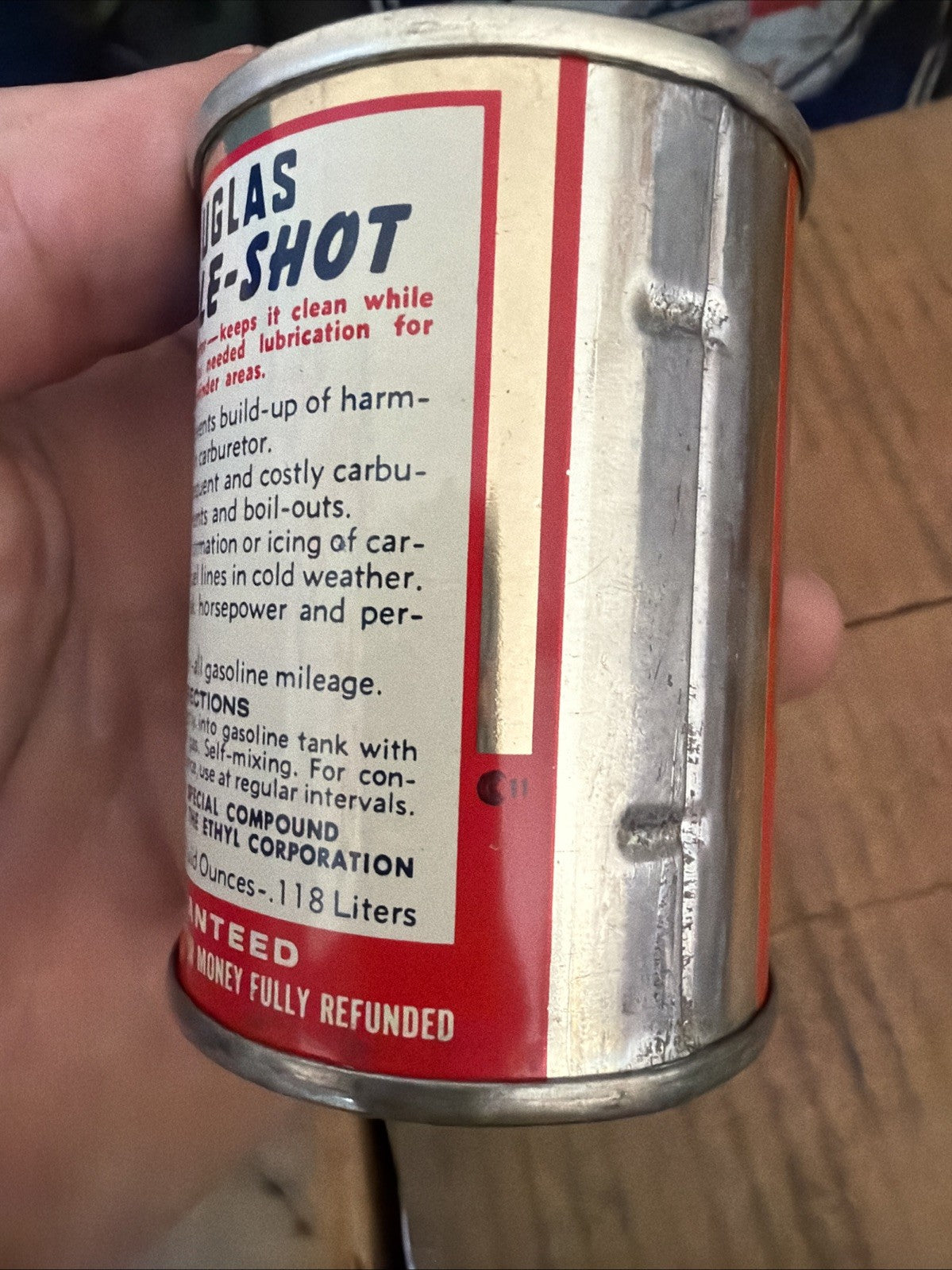 Vintage NOS  Douglas Motor Oil Co California UC Lube 4oz Not Quart Oil can5