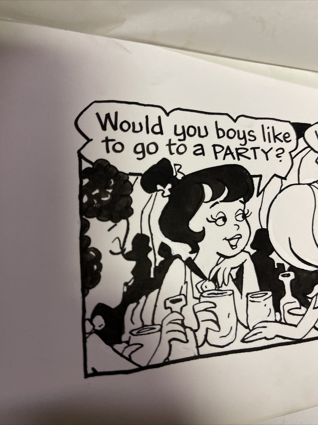 1994 Original Ink Flintstones Comic Signed KDM Karen Marchette Hanna Barbera1