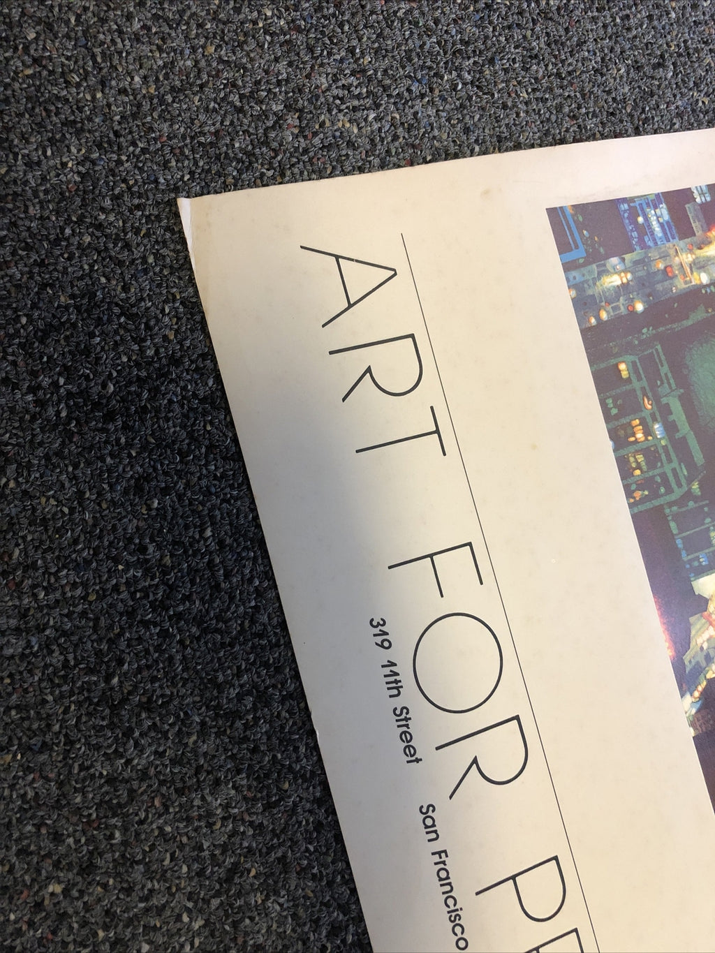 Vintage 1984 “Art For Peace” Poster San Francisco  David Gallegos 39”x25”1