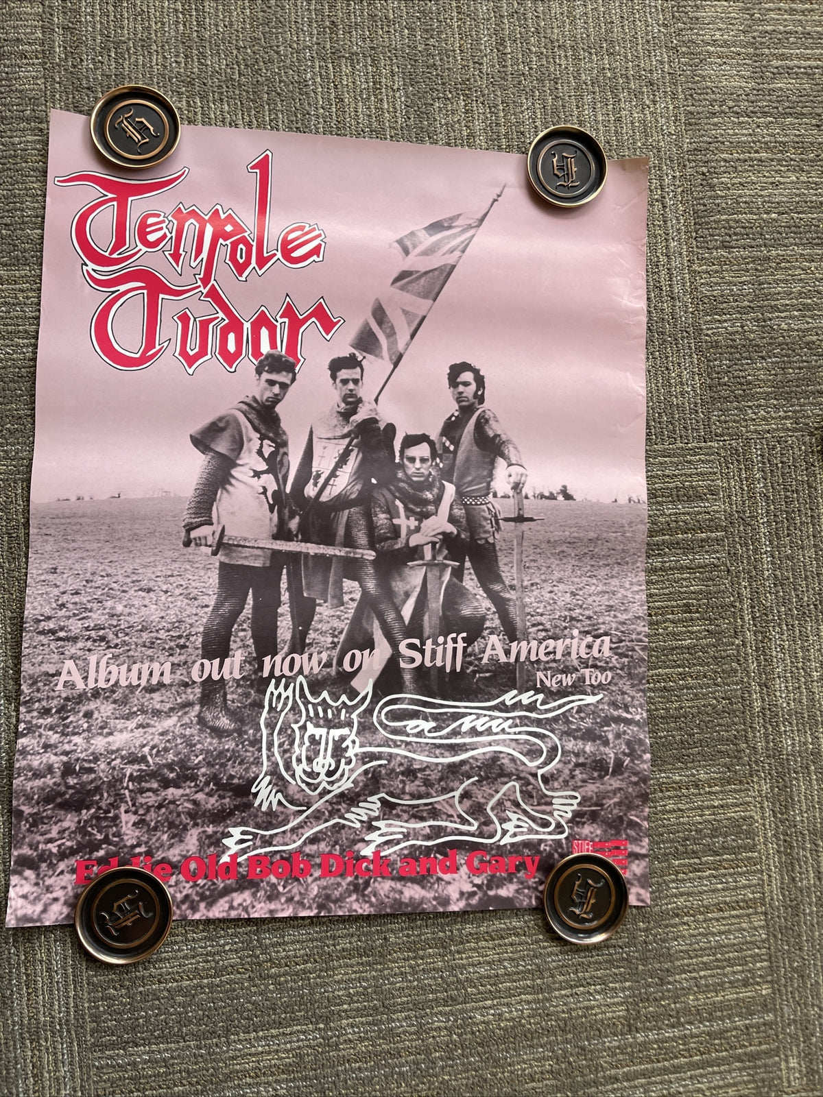 #191 1981 TEMPLE TUDOR Stiff America Record Store Promo Poster 22” X 28” Punk0