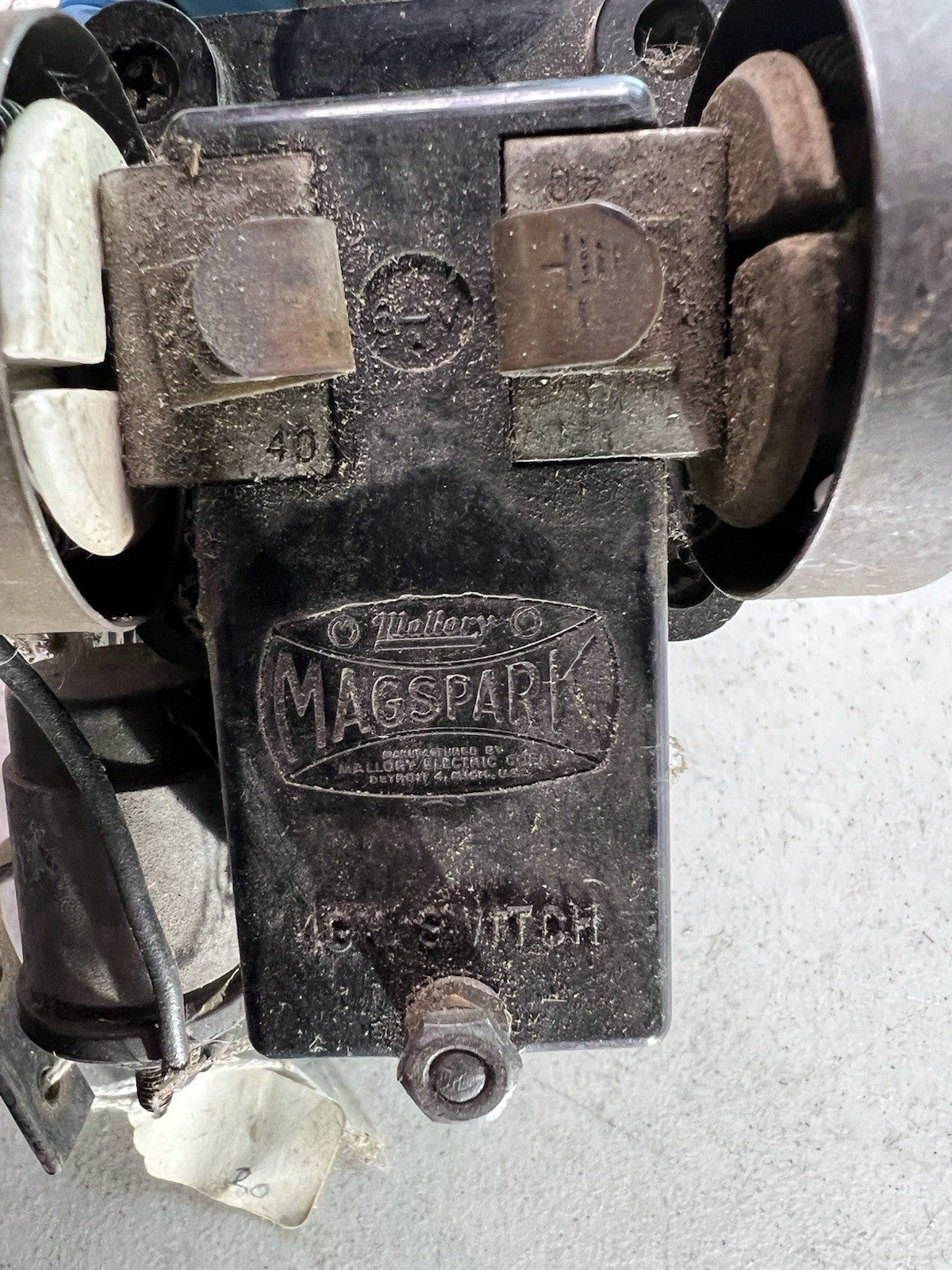 Vintage Magspark Magneto Ignition Switch by Mallory Electric Co5